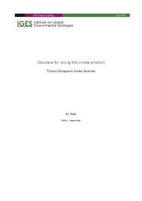 Stocktake for raising the climate ambition: Talanoa Dialogue for Global Stocktake